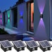 Solar Wall Lights 2LEDs Multi-Color Up and Down Lighting Solar Outdoor