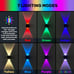 Solar Wall Lights 2LEDs Multi-Color Up and Down Lighting Solar Outdoor