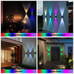 Solar Wall Lights 2LEDs Multi-Color Up and Down Lighting Solar Outdoor