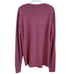 Marine Layer Double Knit Henley Mauve Pink Blue Stripe Size Medium Casual Cotton