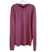 Marine Layer Double Knit Henley Mauve Pink Blue Stripe Size Medium Casual Cotton
