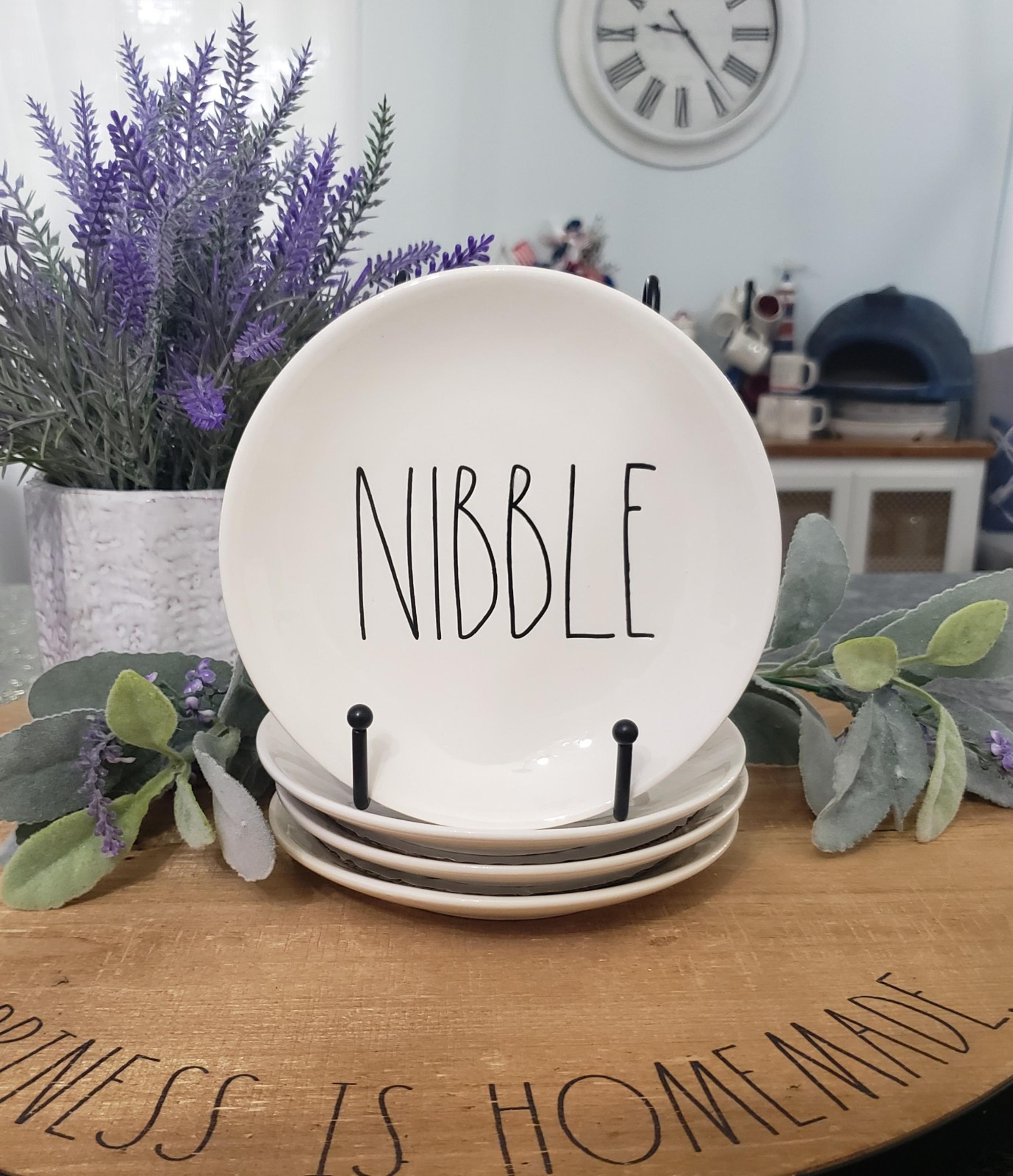 Rae Dunn NIBBLE Appetizer Plates