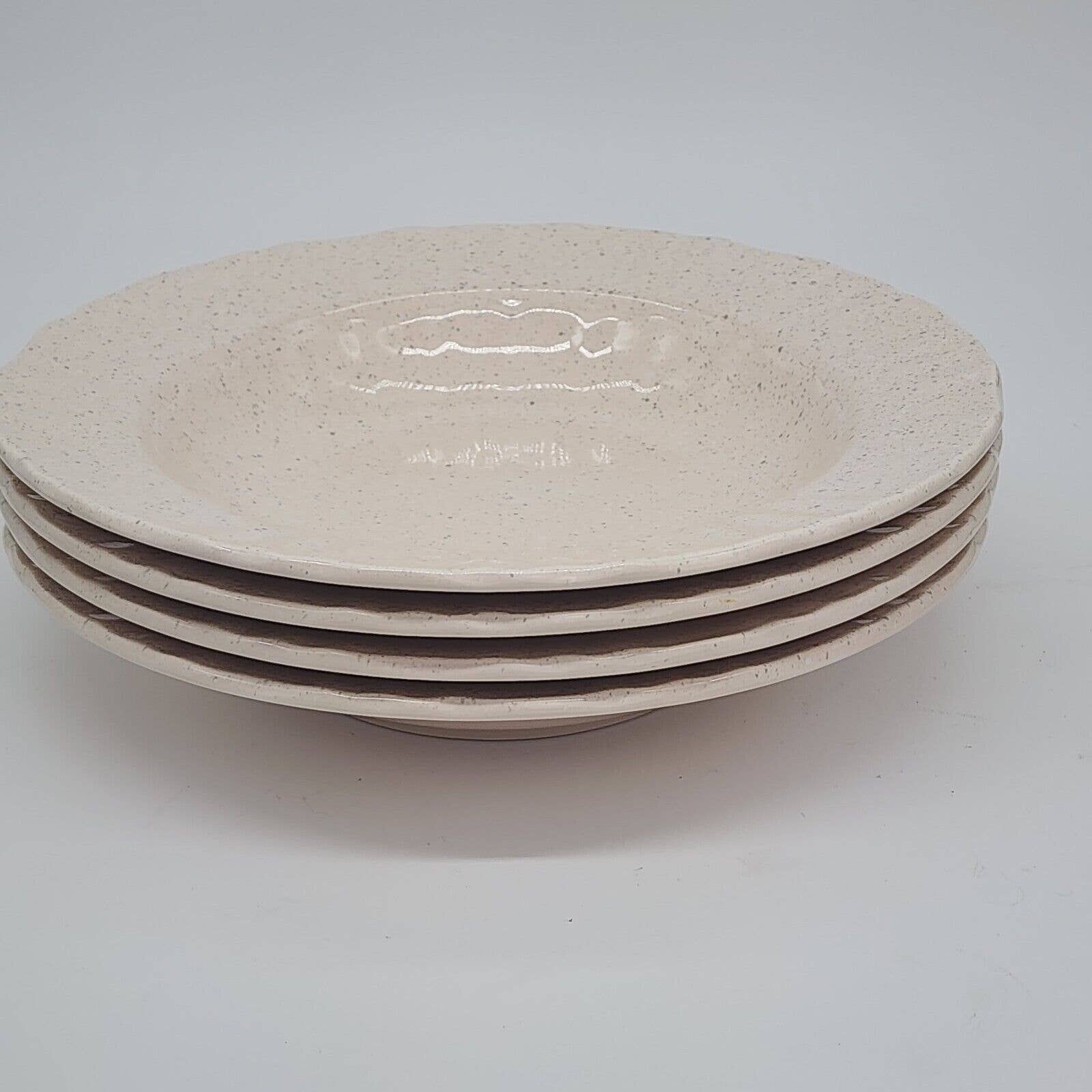 ♻️ Mikasa Gemtone Peach Large Rim Soup Bowls Set Of 4-Pc