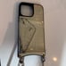 Gold Croc Bandolier with chain strap