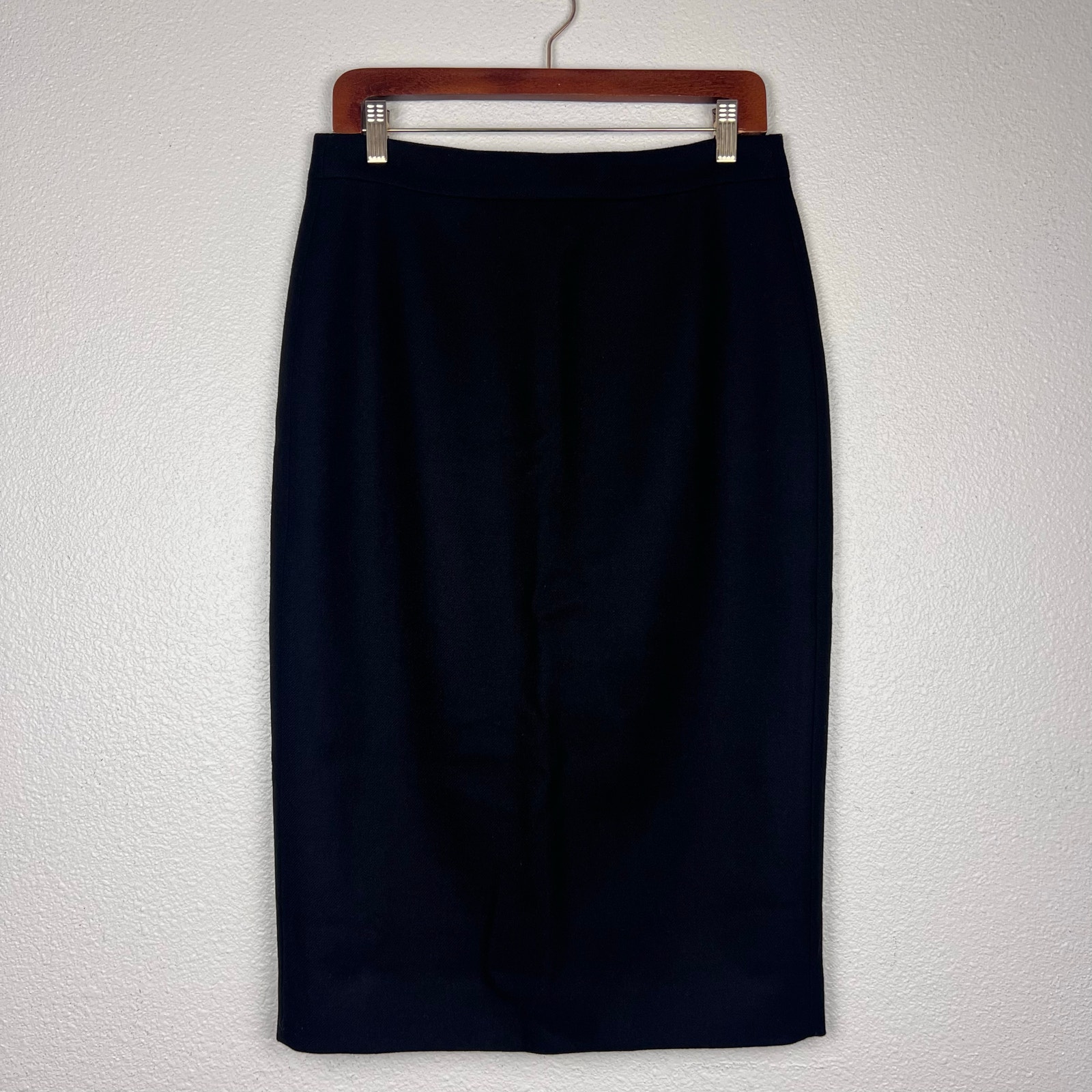 J.Crew No. 3 Wool Pencil Skirt Black Women’s 8 Classic Workwear Career Office