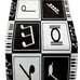 Musical notes print kitchen set of 3