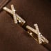 2ct Diamond 18K Gold Twisted Womens Earrings Ladies 18 K Silver New 2 ct Jewelry