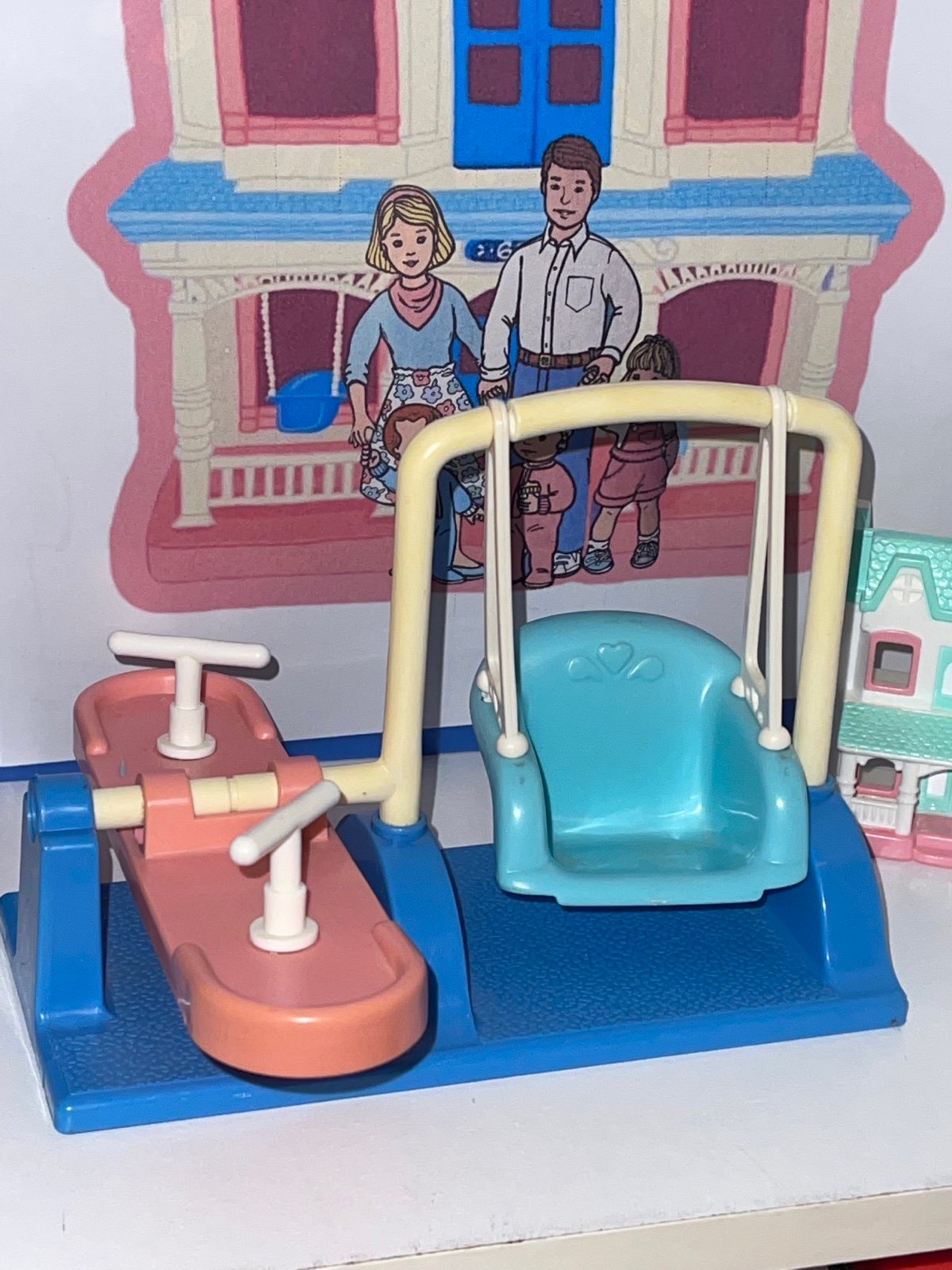 Fisher Price Loving Family Dollhouse 1993 TEETER TOTTER & SWING SET Playground