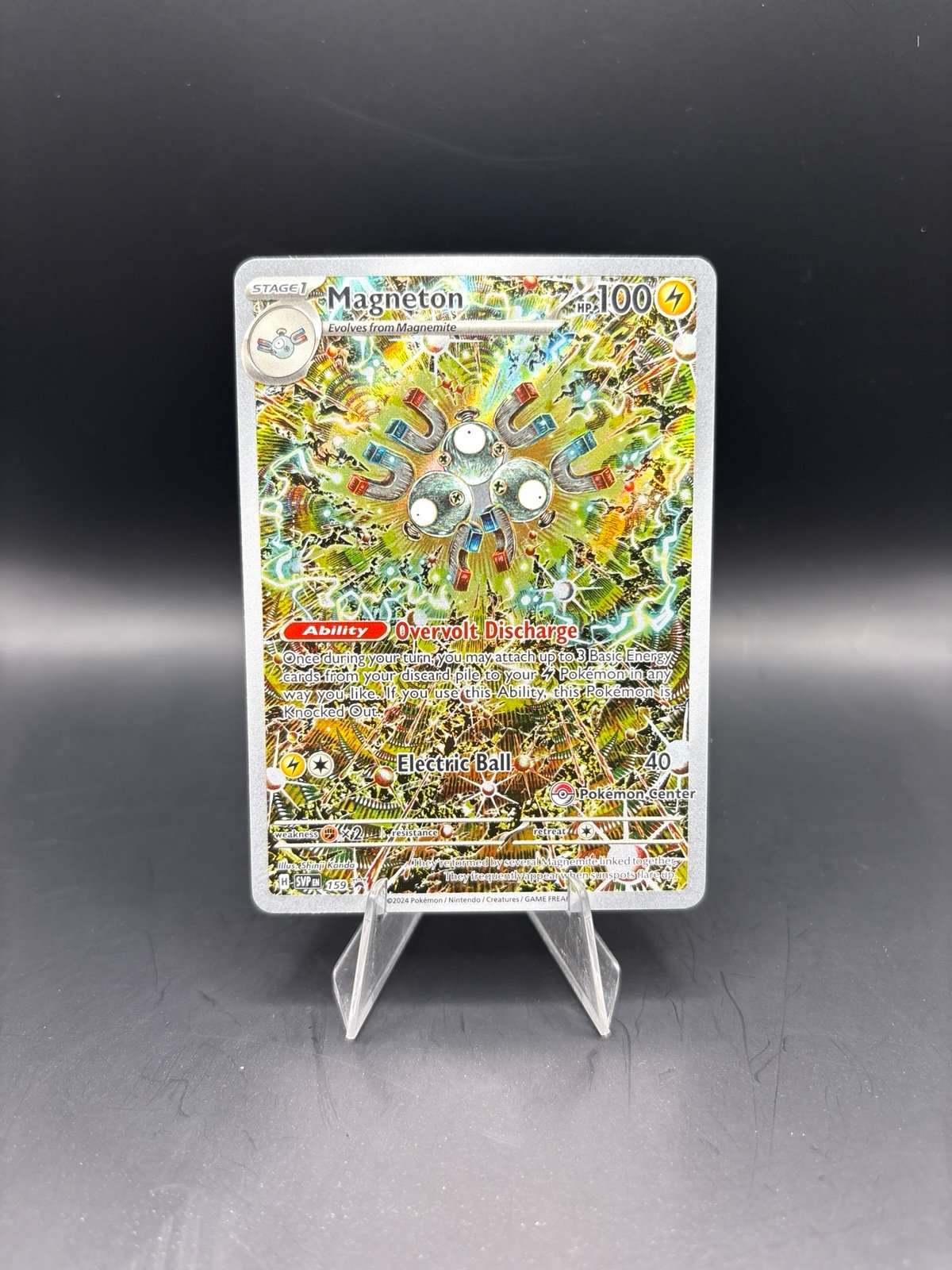Pokemon Center Stamped Magneton Pokemon card