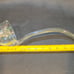 Antique Vintage Hand Blown 12 1/2” Clear Glass Applied Handle Punch Bowl Ladle