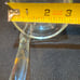 Antique Vintage Hand Blown 12 1/2” Clear Glass Applied Handle Punch Bowl Ladle