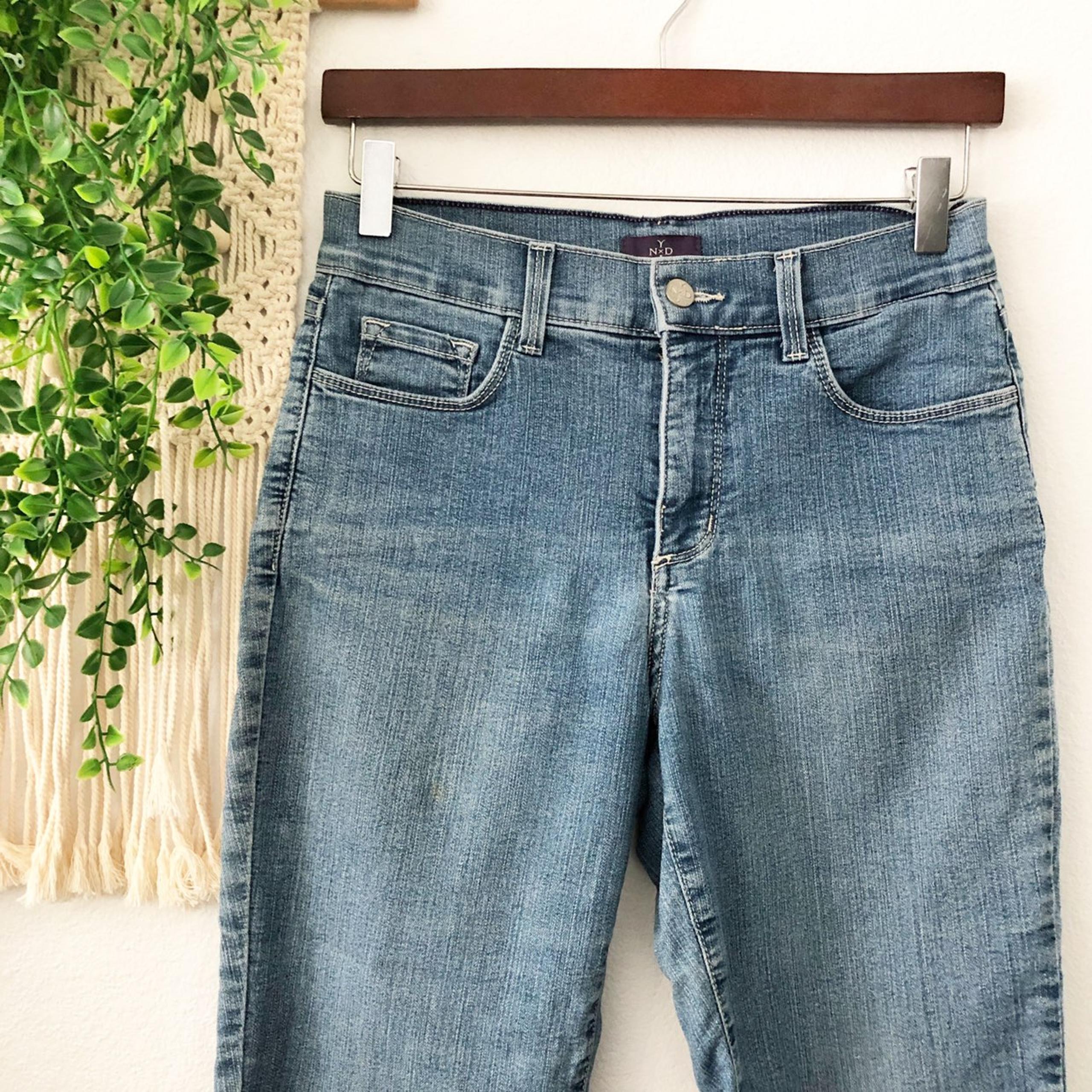 NYDJ Blue Cropped Cuffed Capri Jeans 2