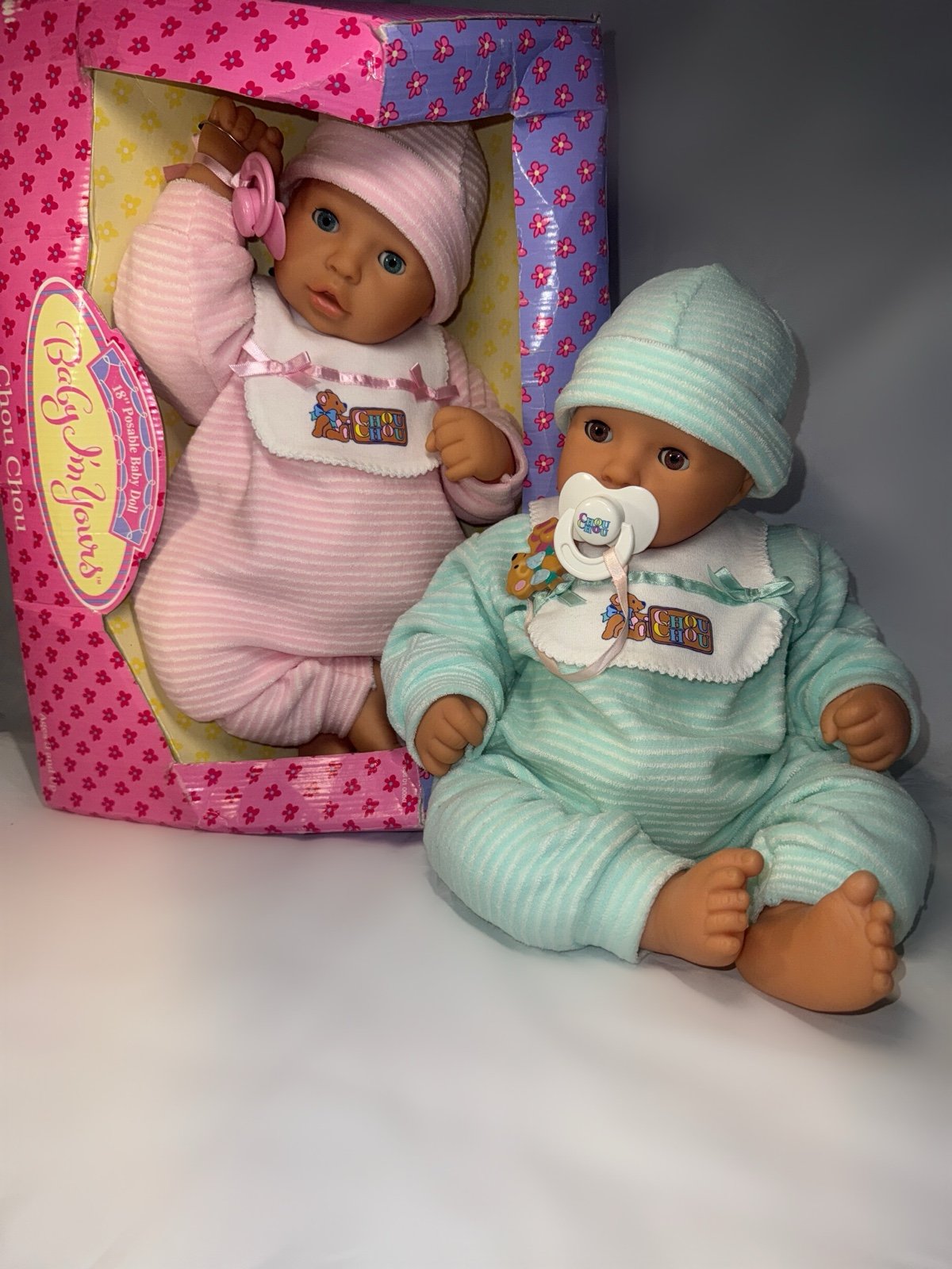 2 Rare 1998 vintage zapf Chou Chou Dolls
