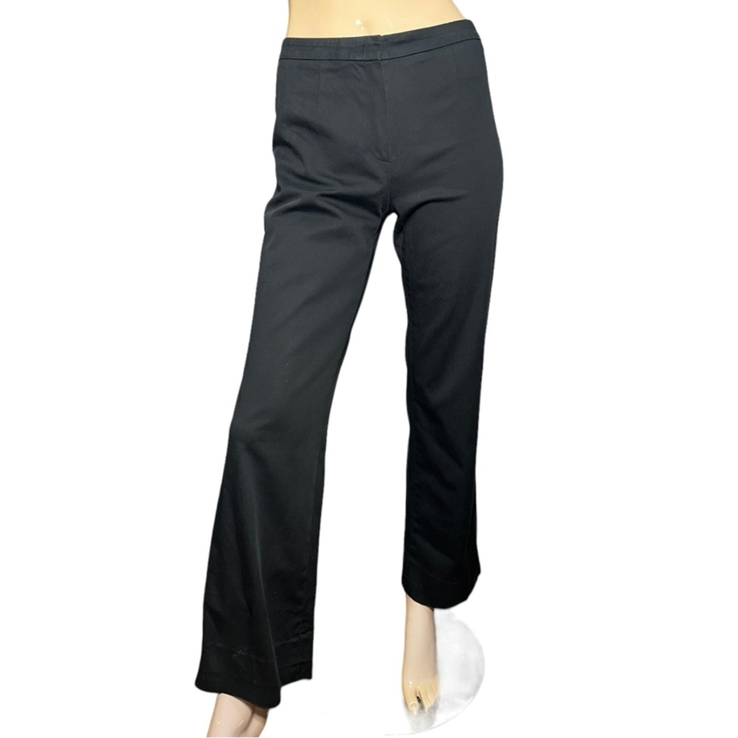 Escada Women’s Size 38 4 Black Straight Leg Trousers Pants