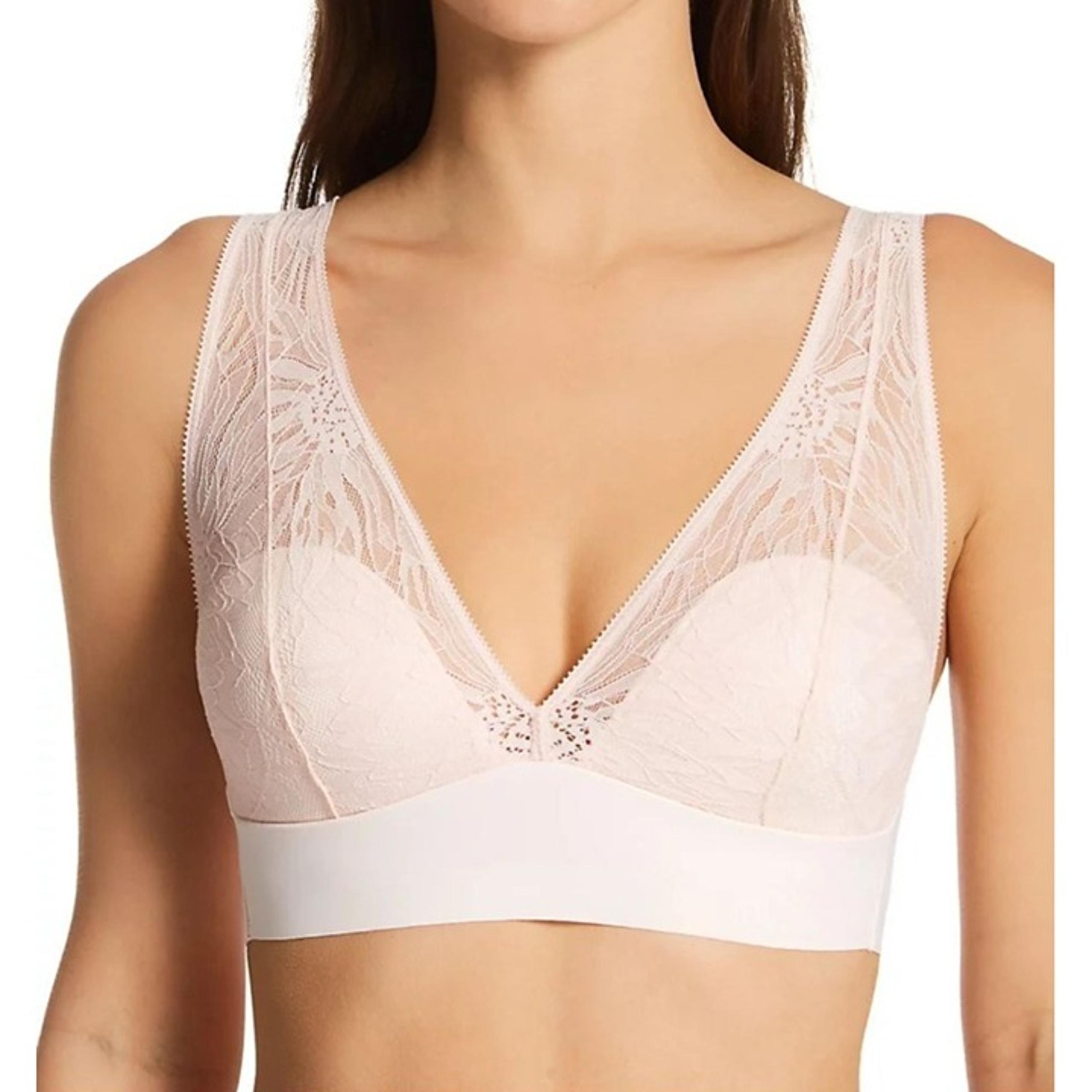 NWT On Gossamer Sleek & Lace Built Up Bralette Mauve Chalk Medium