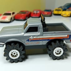 Stomper 4x4 Datsun Li'l Hustler Pickup Truck Silver Runs Great w/Working Lights