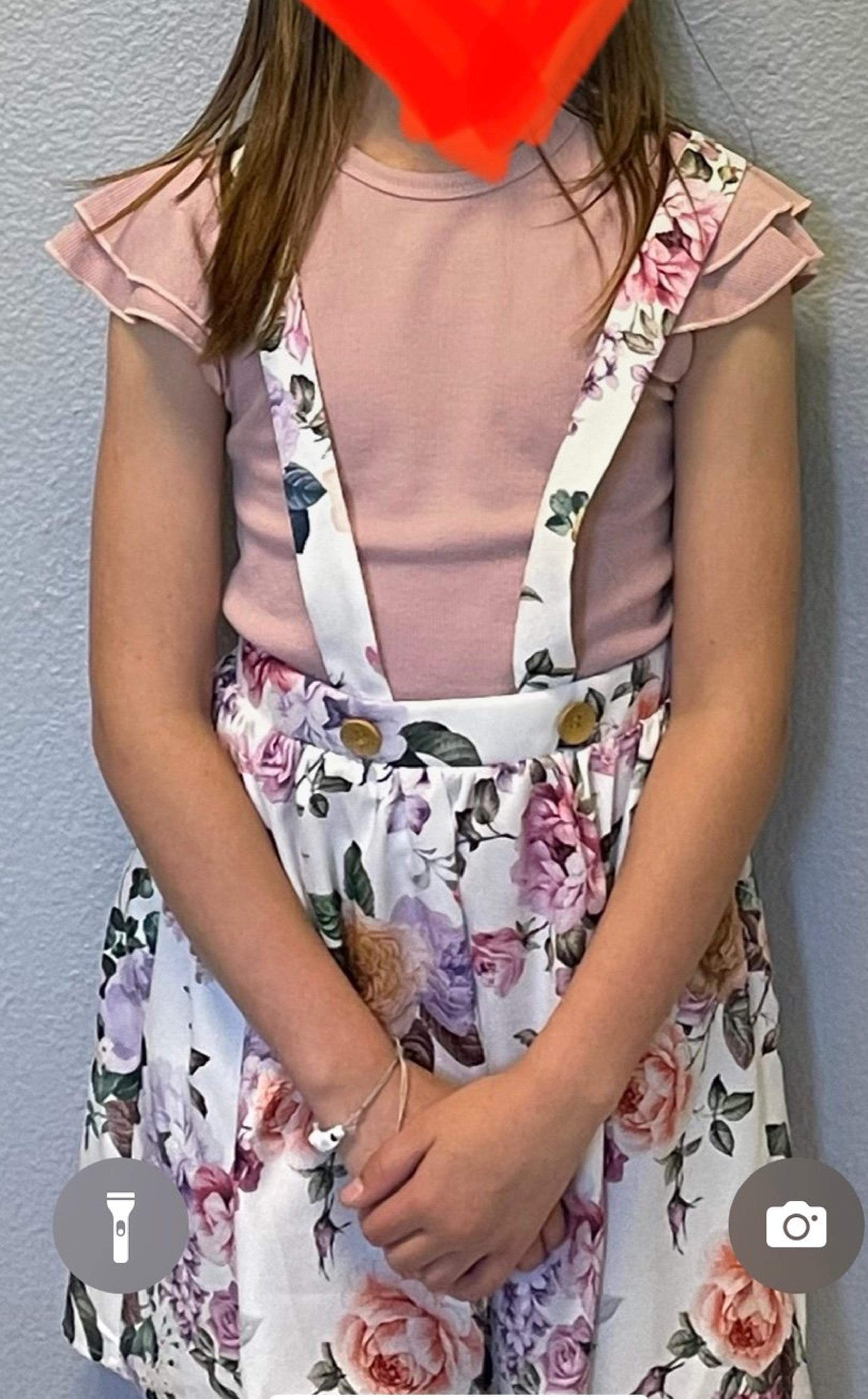 Girls jumper skirt and shirt