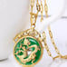 Green Jade Dragon Pendant Necklace-Amulet Protection Stone Pendant Necklace