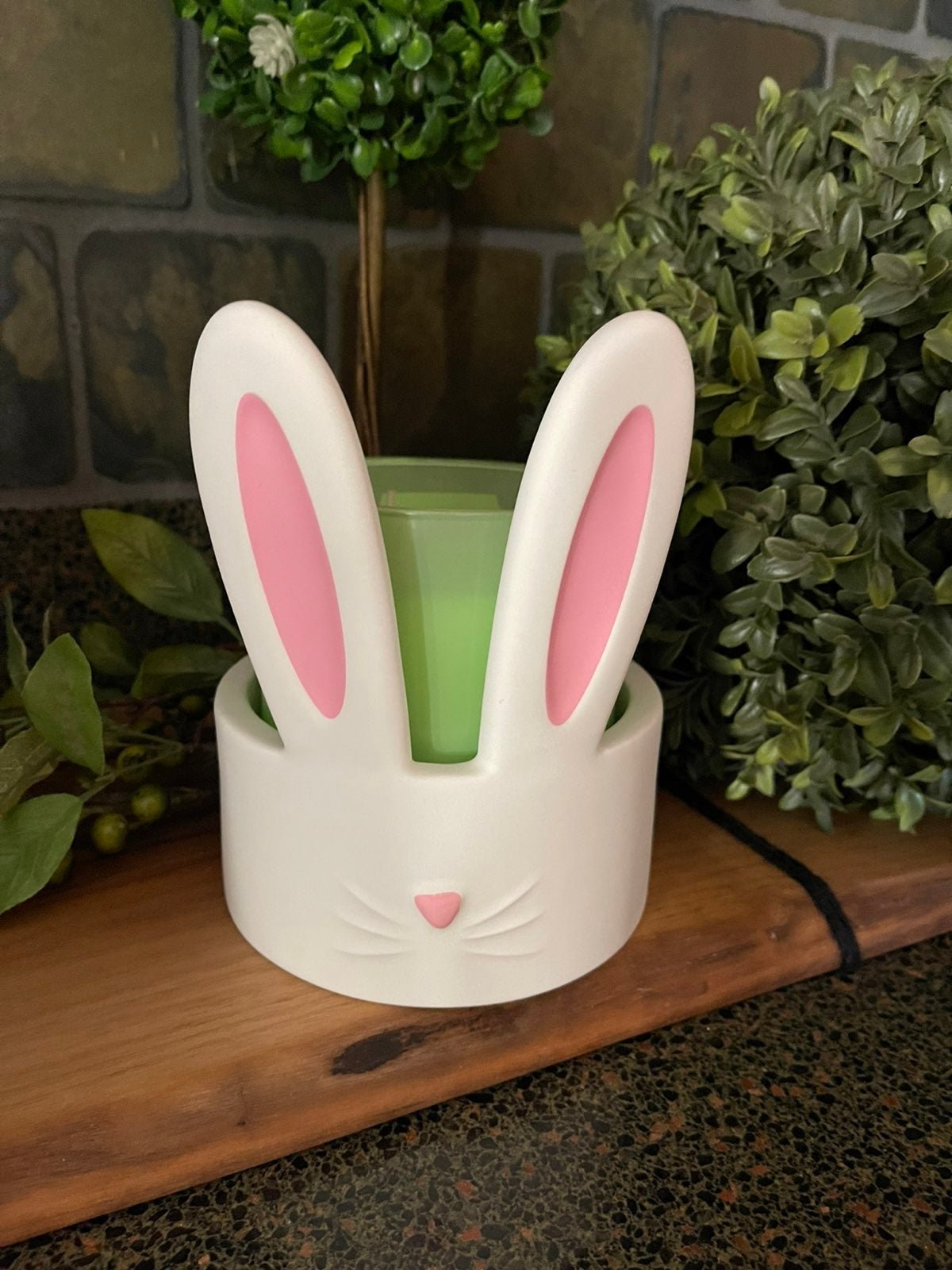 BBW EASTER BUNNY EARS CERAMIC 3-WICK CANDLE HOLDER | BRAND NEW WITH TAGS!!