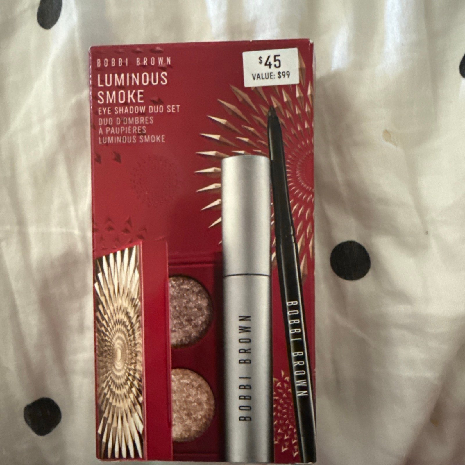 Bobbi Brown Luminous Smoke Eye Shadow Duo Set Suede, Sugar Steel Quartz