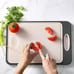Large Size 16”×11”, 304 Stainless Steel Double sided Cutting Board for Kitchen