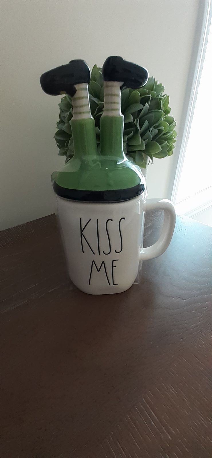 Rae Dunn st patricks day mug w topper
