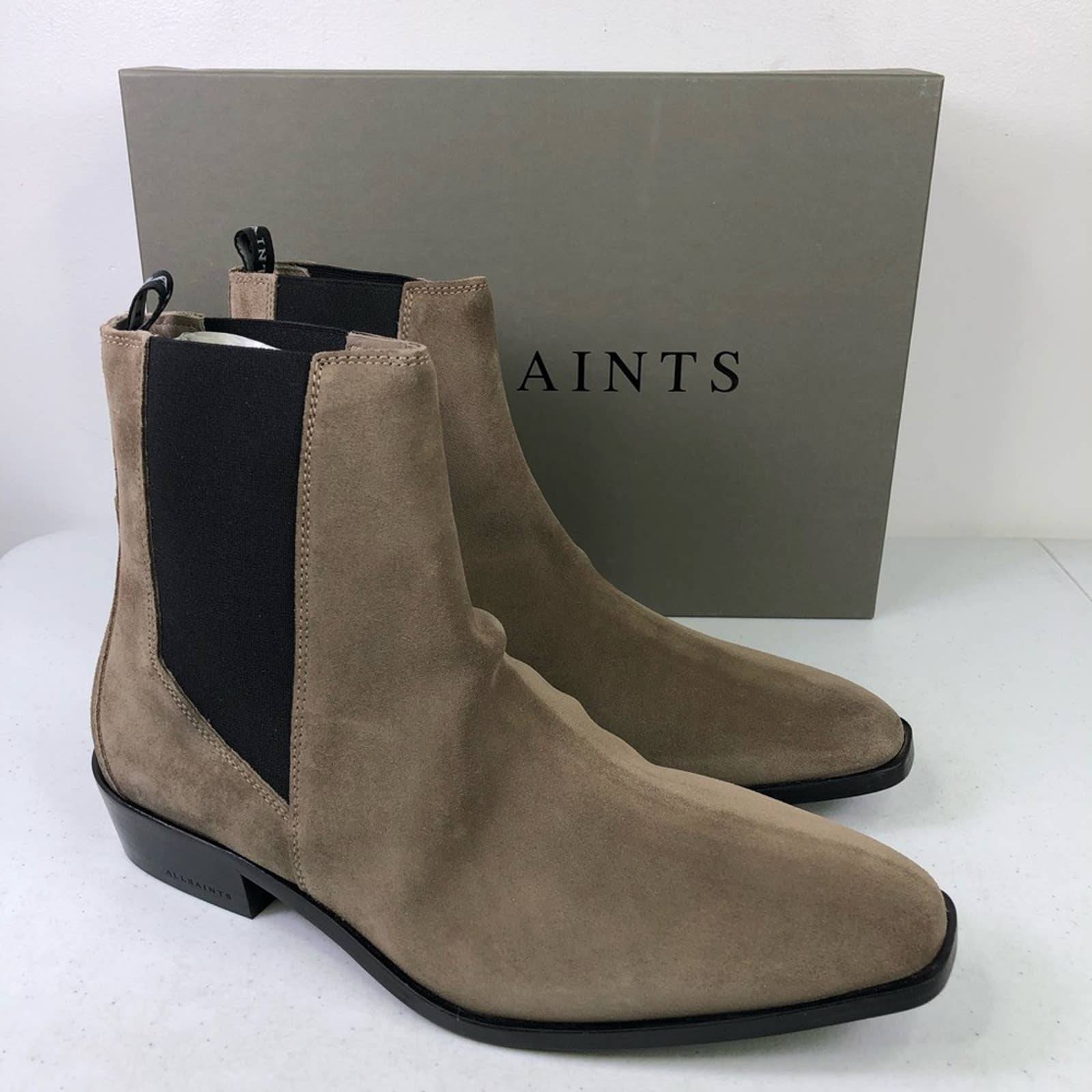 ALL SAINTS MENS MARKUS BOOTS TAUPE SIZE 10 349