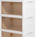 4 Tier Plastic Storage Bins with Lids 24QT, Stackable Containers