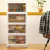 4 Tier Plastic Storage Bins with Lids 24QT, Stackable Containers