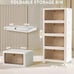 4 Tier Plastic Storage Bins with Lids 24QT, Stackable Containers