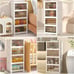 4 Tier Plastic Storage Bins with Lids 24QT, Stackable Containers