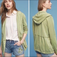 Anthropologie Anorak Utility Green Hoodie jacket