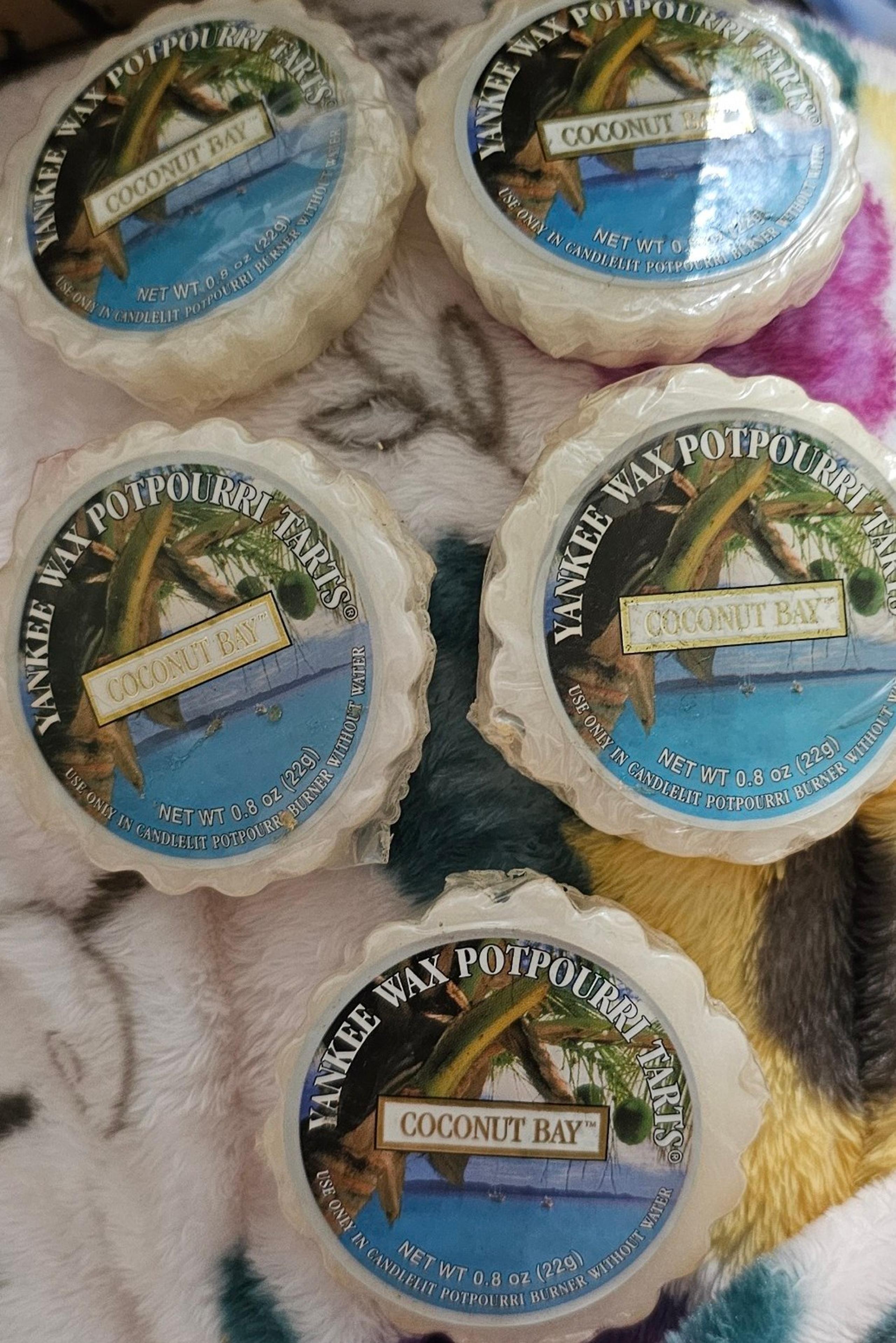LOT OF 5 Yankee Candle Retired "COCONUT BAY" Fresh Tarts Wax Melts