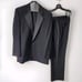 Vintage Burberry Tuxedo Dinner Jacket Pants Set Black Satin Lapel Size 44R/36W