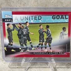 2021 Topps MLS Soccer #153 Minnesota United FC RED /10 Team Card