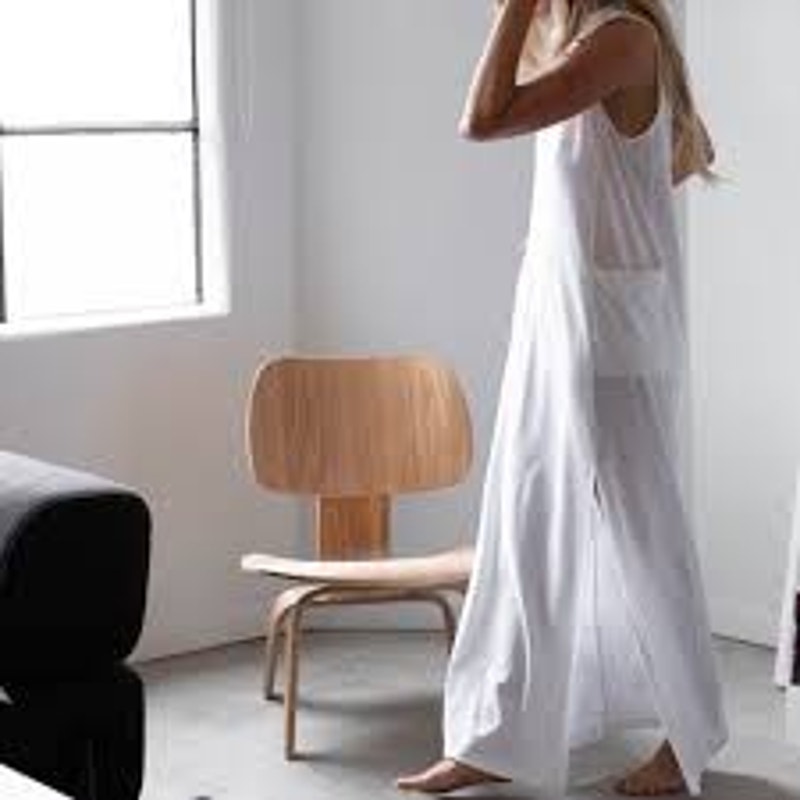 NWOT Lunya Cool Paneled Cotton Tank Maxi Dress Side Pockets and Slits XL