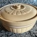 Over and Back Yellow Ware Casserole with Lid