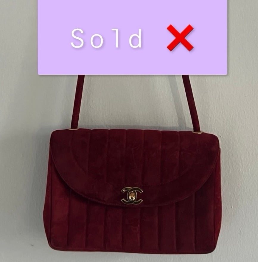 Vintage Suede Chanel Flap Bag