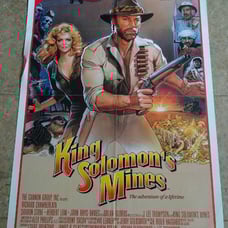 KING SOLOMON'S MINES - VINTAGE MOVIE POSTER WITH RICHARD CHAMBERLAIN