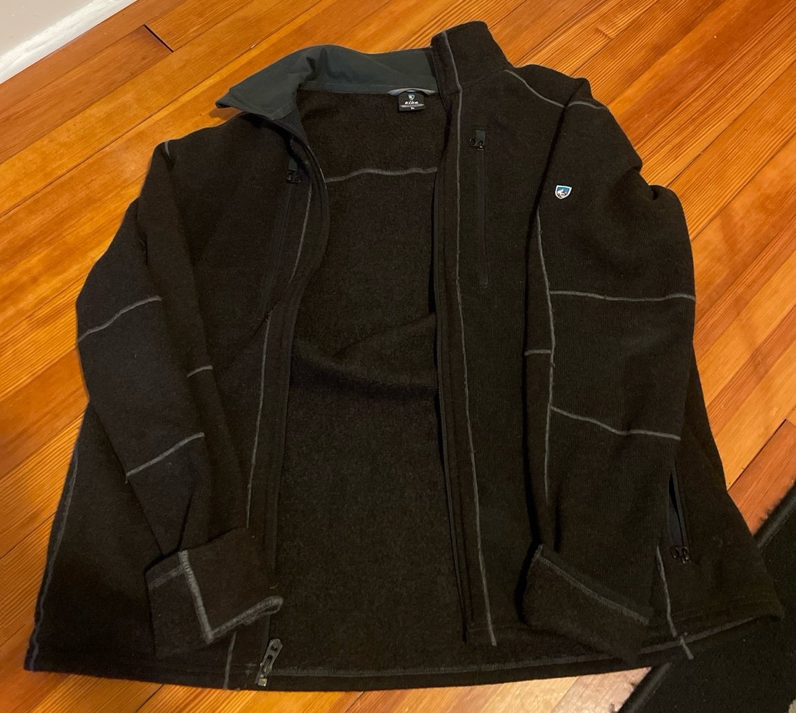Kuhl dark charcoal gray fleece men’s size XL