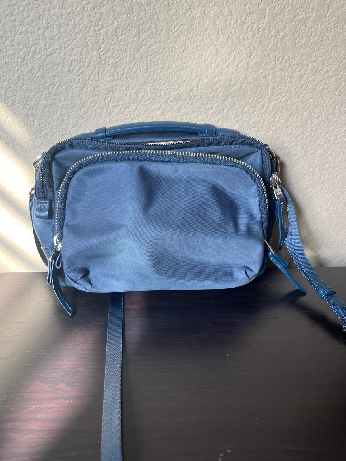 Tumi small crossbody blue