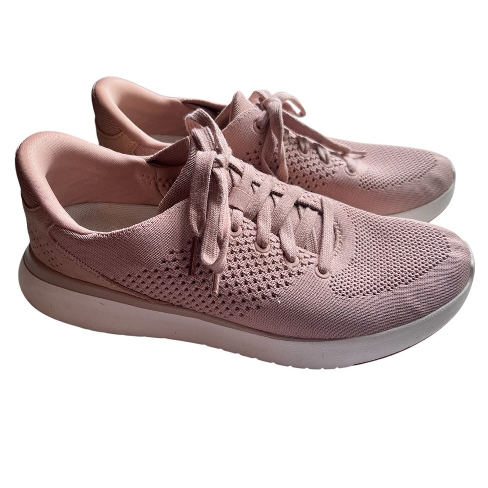 Kizik Lima Women’s Lace Up Knit Comfort Sneakers Light Pink Size 7.5