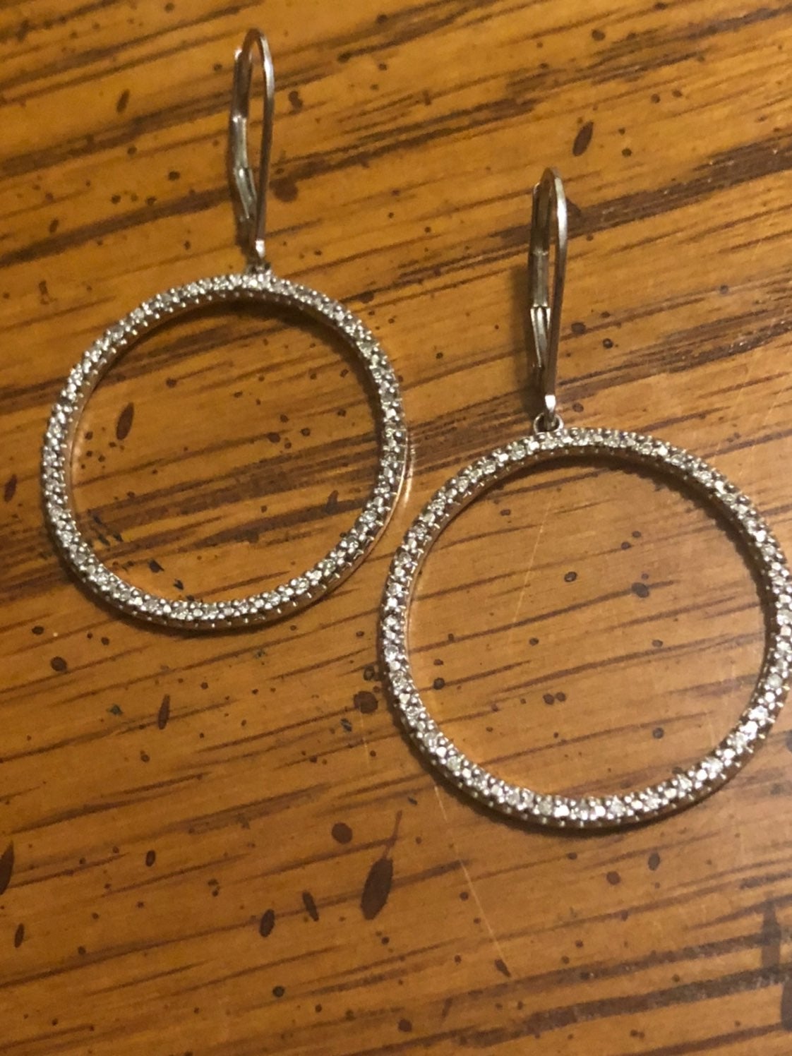 Sterling & Affinity Diamond Dangle Earrings
