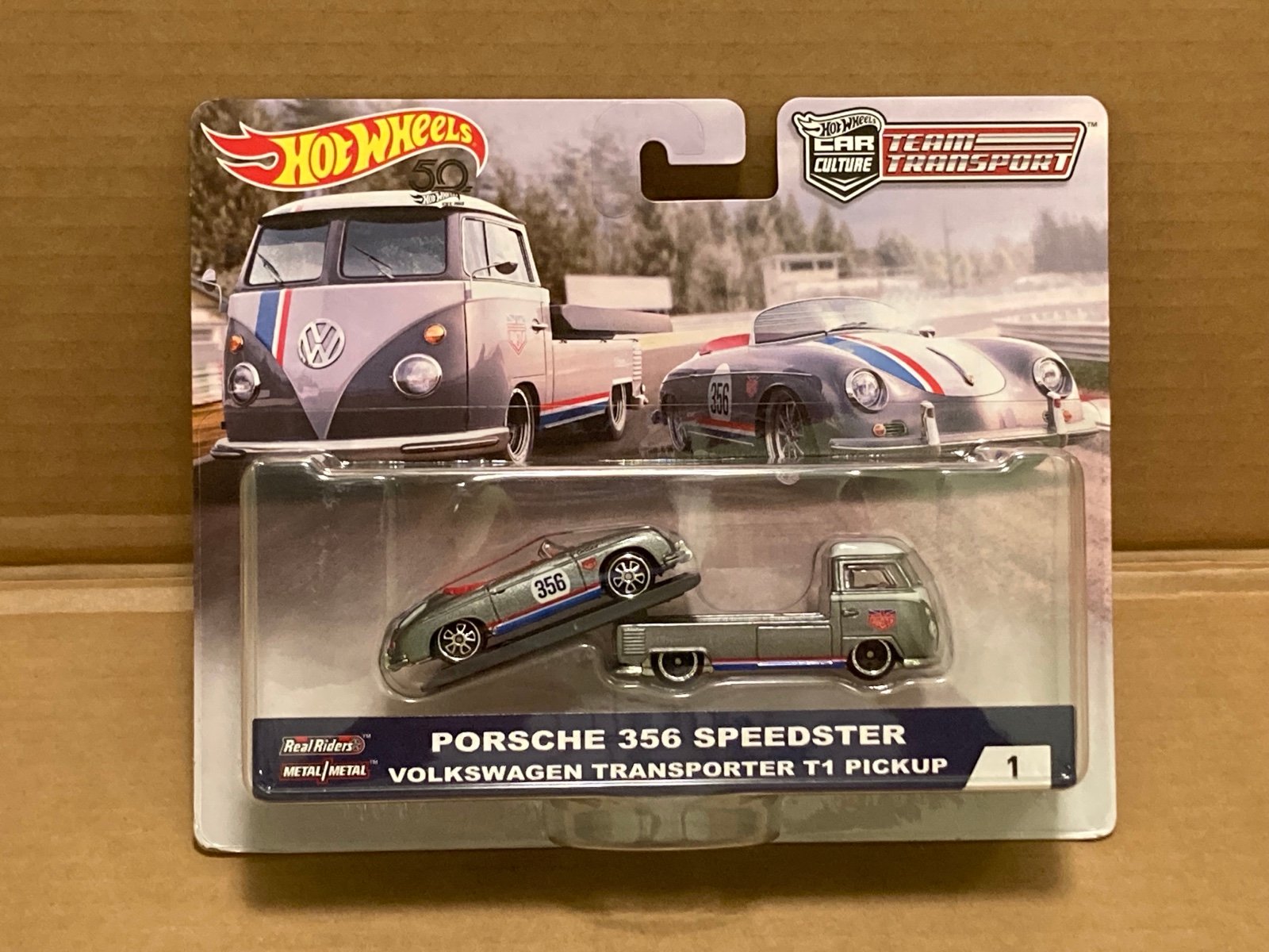 2018 Hot Wheels Car Culture Team Transport #1 Porsche 356 Speedster VW T1 Pickup