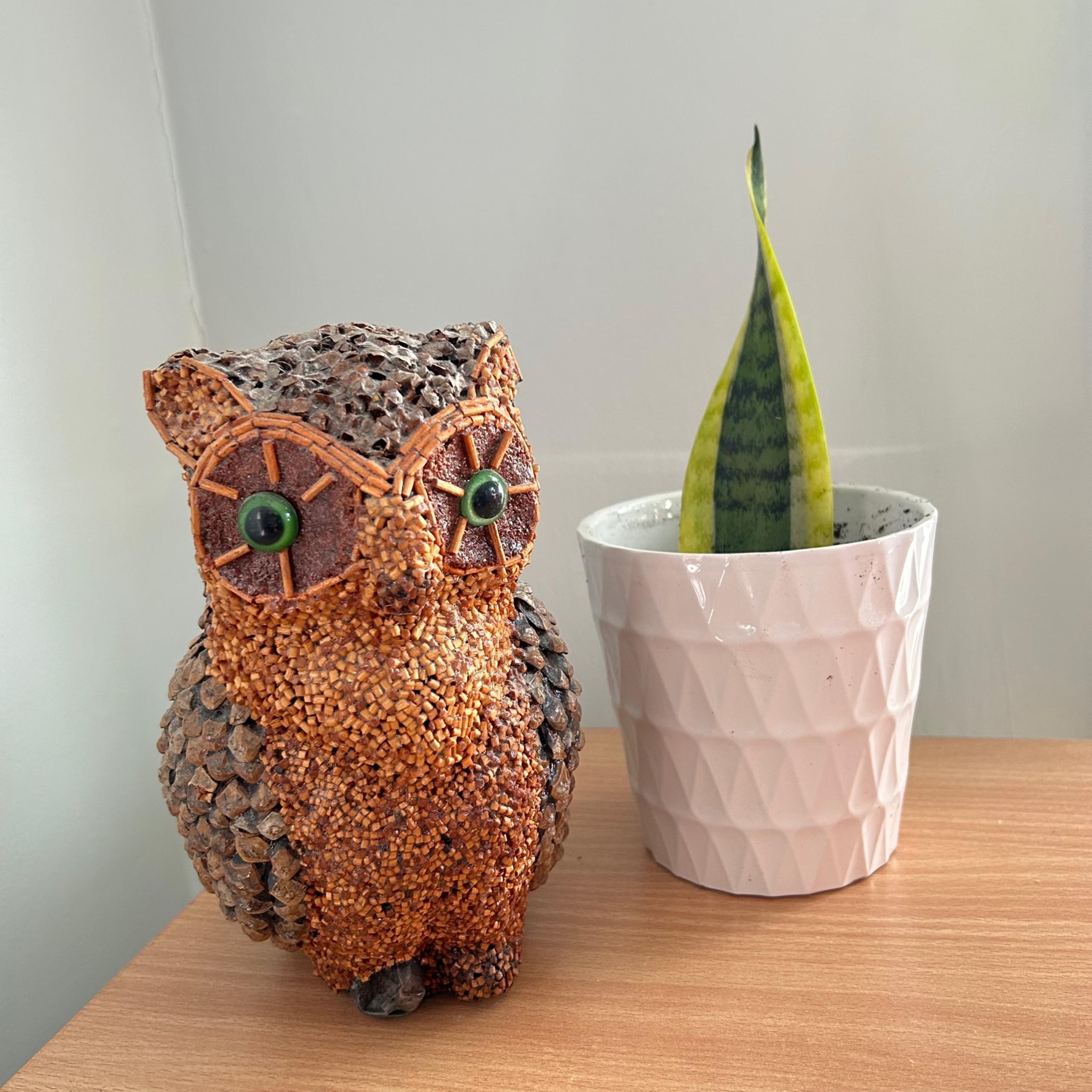 Vintage 70’s Owl Figurine Statue