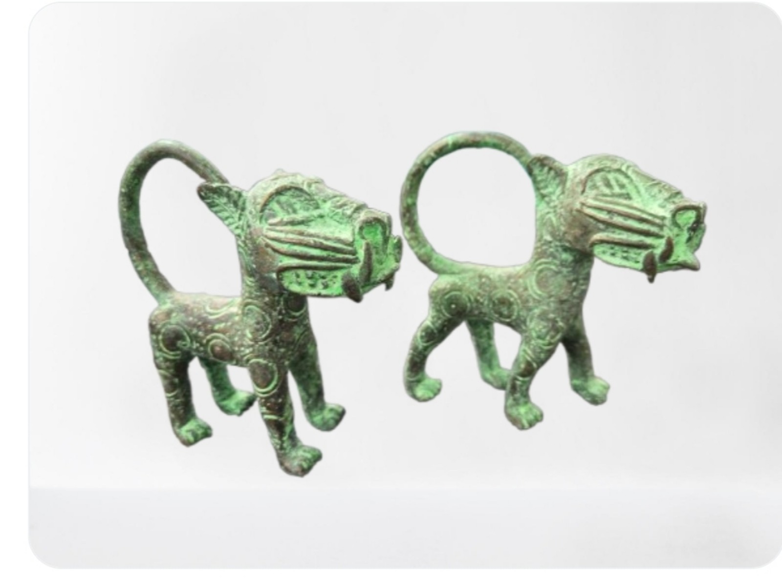 African Bronze Benin Leopards