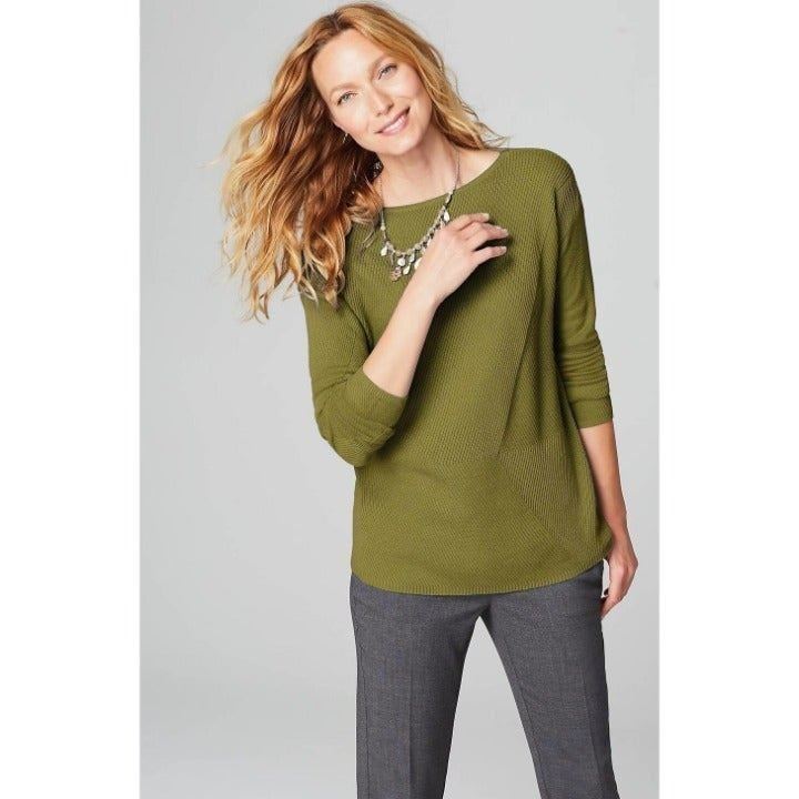 NWT J Jill Boat Neck Lightweight Sweater