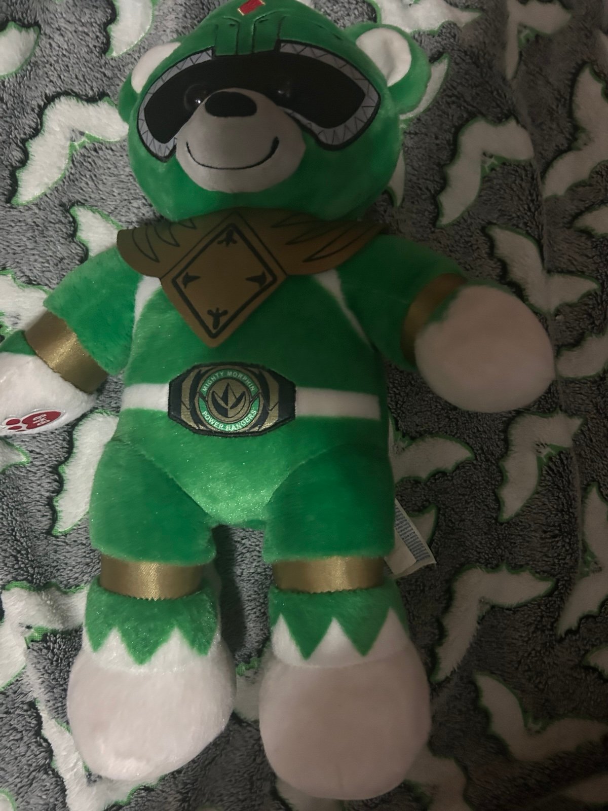 Mighty morphin green power ranger 25th anniversary build a bear WORKS rare