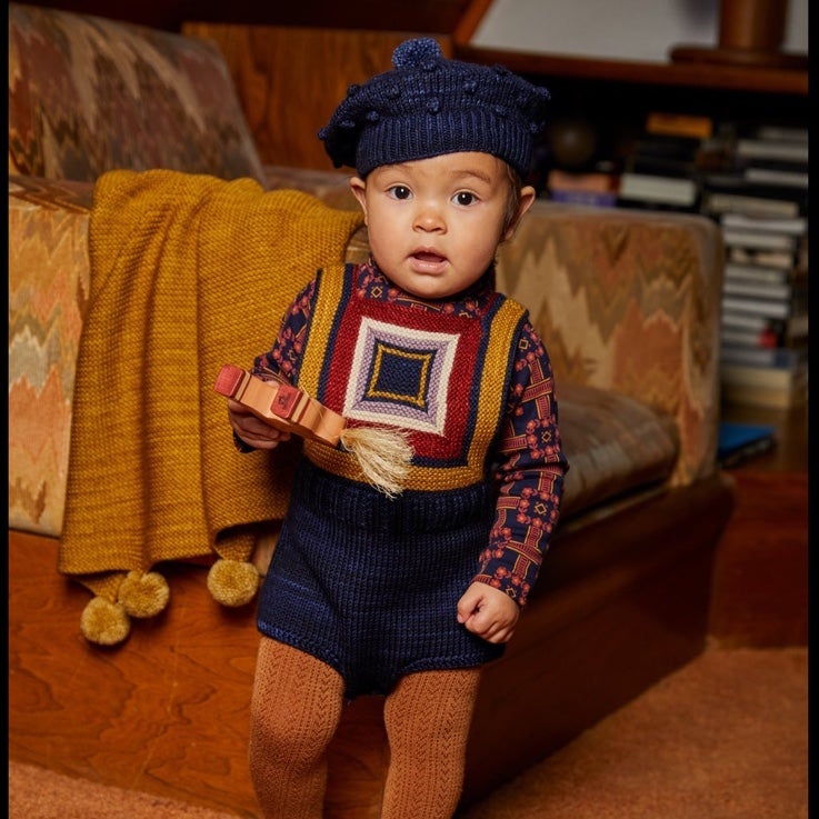 Misha and puff heirloom baby blanket