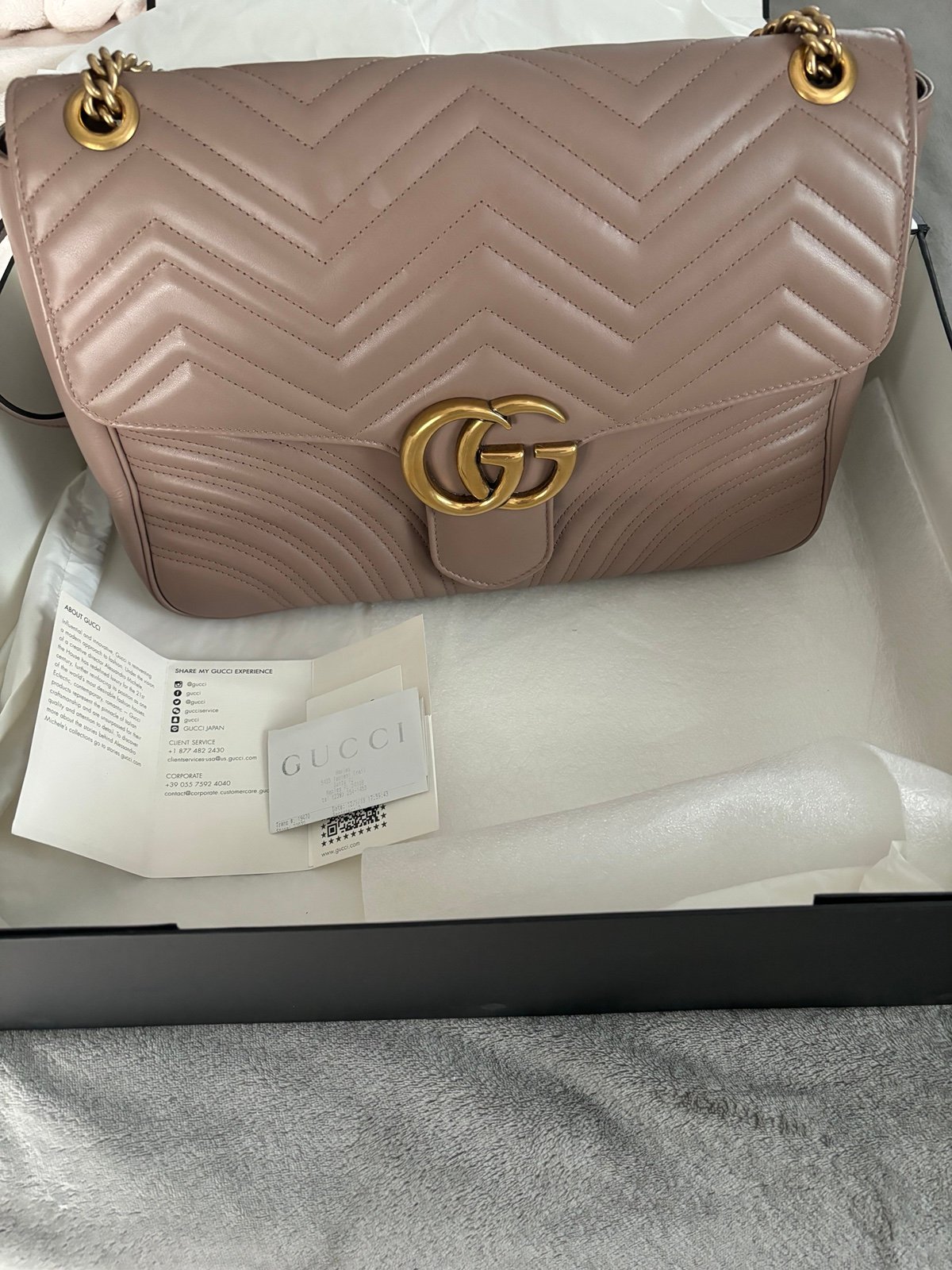Gucci NWT Marmont Beige purse